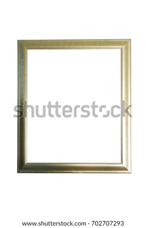 Golden picture frame Isolated on white background