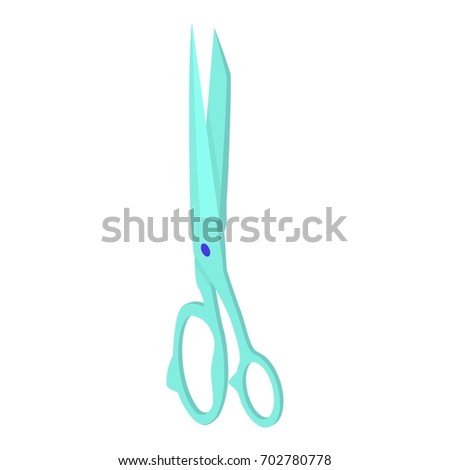 Home scissors icon. Isometric illustration of home scissors vector icon for web
