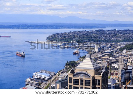 View of Seattle, Washington from Above.