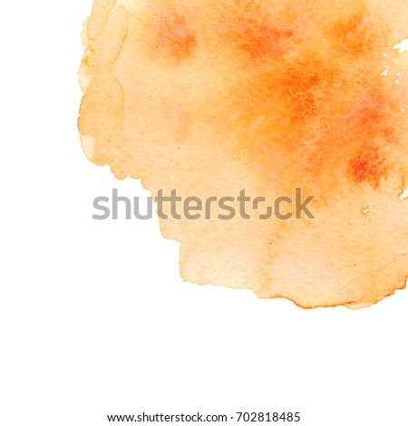 Watercolor orange stain
