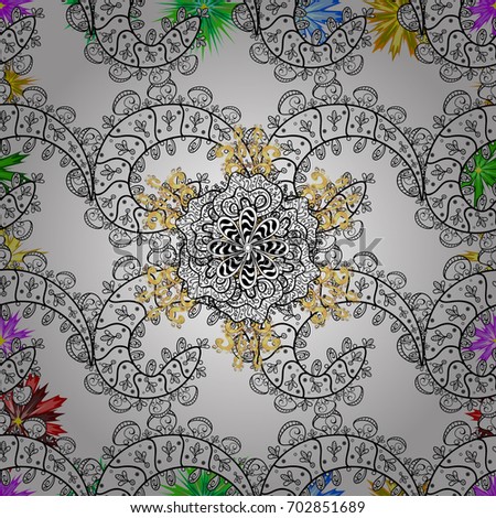 Cute flower vector pattern. Flat Flower Elements Design. Flowers on white background. Colour Summer Theme seamless pattern Background.