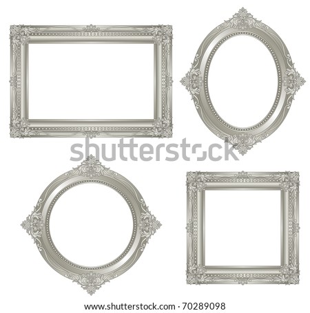 silver frame. vector.