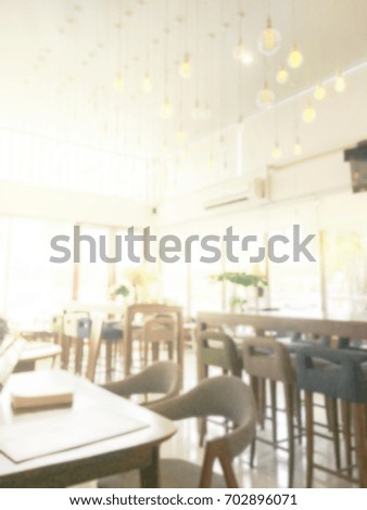 blurred cafe for background.