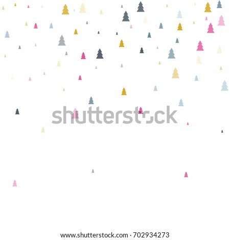 fir trees background, Evergreen christmas trees vector illustration isolated on white, spruce, conifer green icons, Multiple coniferous trees. 