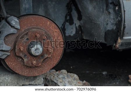 Rusted brake discs