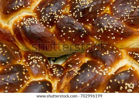 Challah for Shabbat , jewish bread bakery tradition