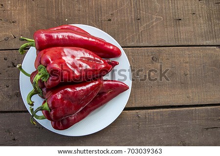 capia peppers in the plate
To make sauce, sweet and hot peppers capia
