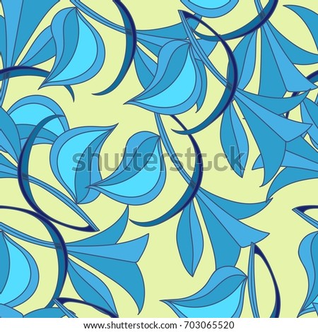 Abstract seamless patterns of curls