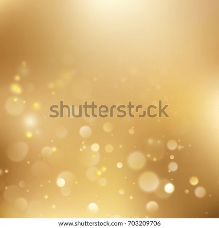 New year and Xmas Defocused Background With Blinking Stars. Christmas golden holiday glowing backdrop. And also includes EPS 10 vector