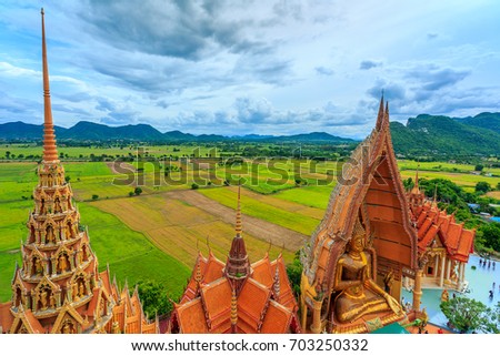 Wat tham sua in Kanchanaburi Thailand - Stock image