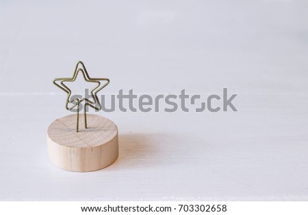 Star shape stand clip for clipping note background. Another meaning, born to be the star.