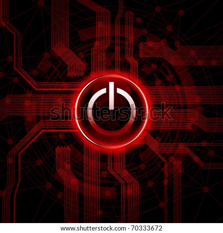 Abstract design background with power switch button. Eps10 vector Royalty-Free Stock Photo #70333672