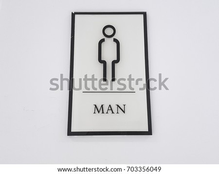 Man sign on white background