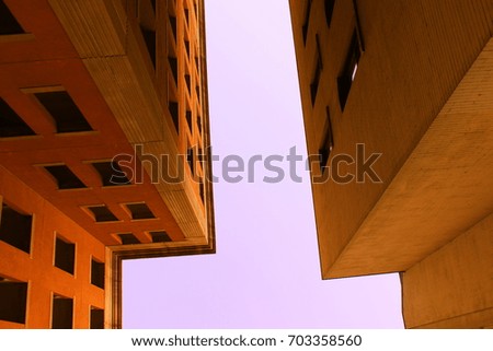 Buildings facing each other