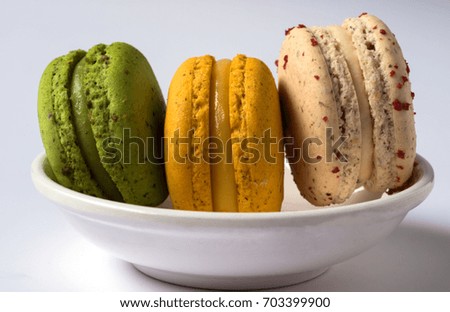 Macaron, French cakes or pastries