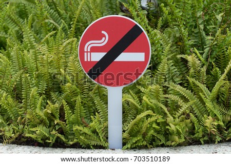 no smoking sign with green background
