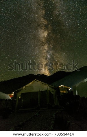 Milky way at Pangong Lake Camp Aug 2017