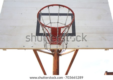 basketball Hoop on white background