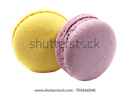 almond biscuits on white background 