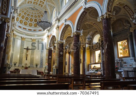 Interior Church. Gioia del Colle. Apulia.