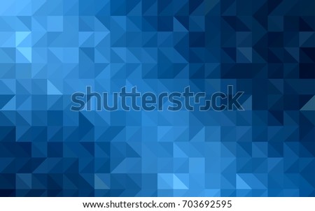 Dark BLUE vector shining triangular pattern. Glitter abstract illustration with an elegant design. The completely new template can be used for your brand book.
