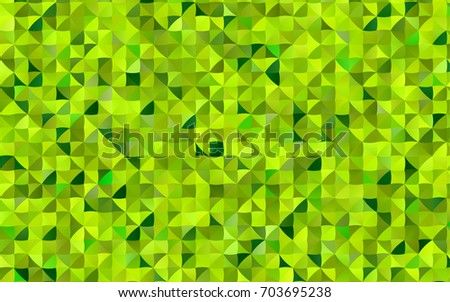Light Green vector shining triangular pattern. Geometric illustration in Origami style with gradient.  The completely new template can be used for your brand book.
