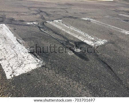 Crosswalk on the road texture