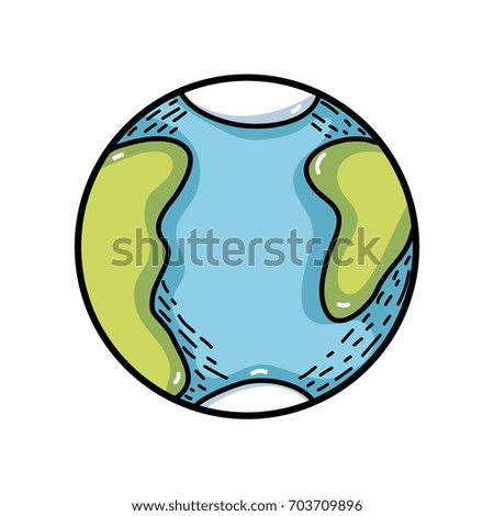 global earth planet with geography map