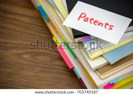 Patents; The Pile of Business Documents on the Desk