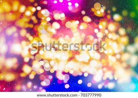 glittering shine bulbs lights background:blur of Christmas wallpaper decorations concept.holiday festival backdrop:sparkle circle lit celebrations display.
