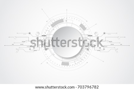 Grey white Abstract technology background with various technology elements
Hi-tech communication concept innovation background
Circle empty space for your text Royalty-Free Stock Photo #703796782