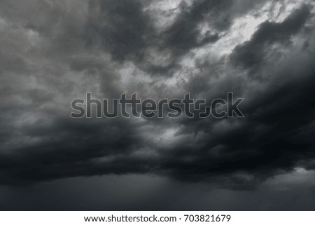 Background of dark clouds before rain.