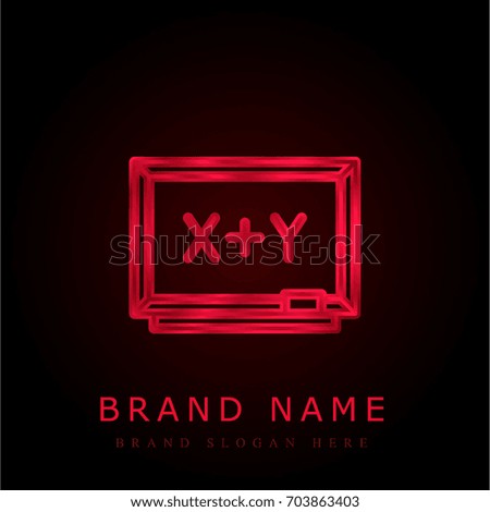 Blackboard red chromium metallic logo