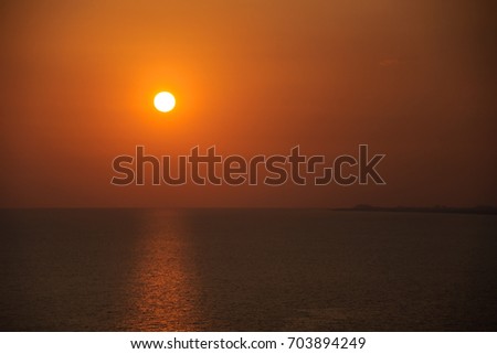 sunset orange sea fashion horizon sun