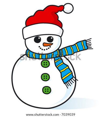 cute little snowman, vector version