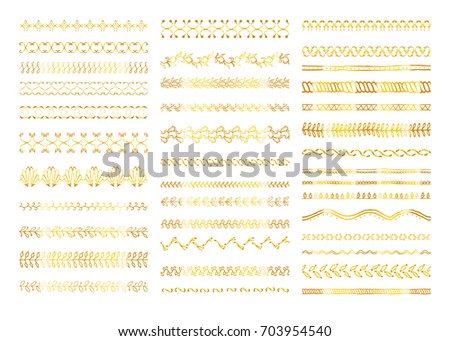 Set of hand-drawn seamless doodle borders. Sketch style vector illustration. Rustic line borders, tribal decorative elements. For seamless patterns, scrapbooking, invitations, cards, web or print
