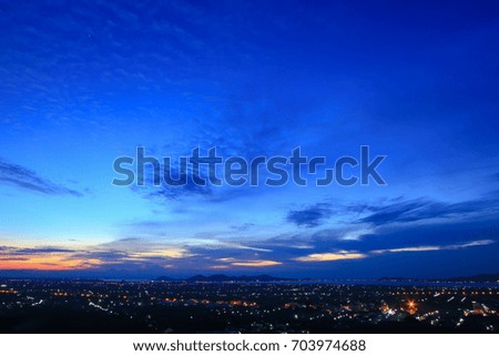 Beautiful sky at  twilight times 