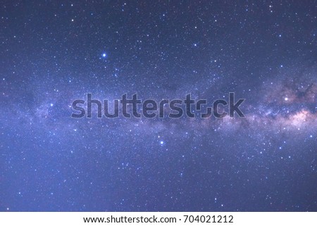 clearly milky way galaxy with stars and space dust in the universe 