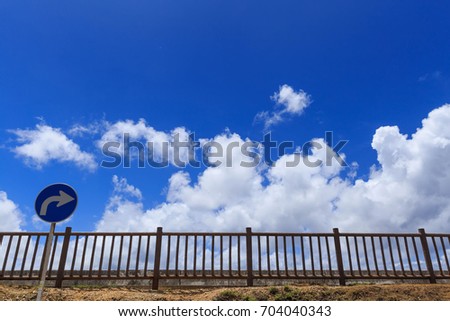 Beautiful blue sky with clouds for background have a good day