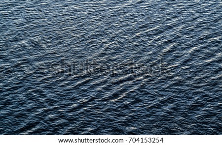 Ripple water surface in river during sunset, abstract background