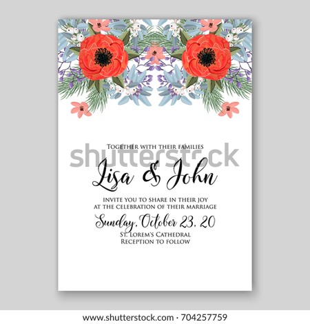 Wedding invitation template with vector floral aloha hibiskus luau card clip art 