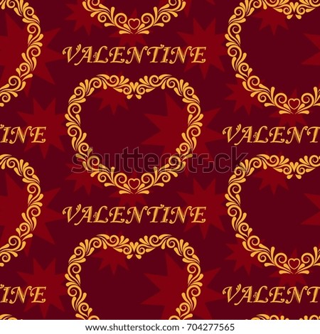 Valentine's Day, the human heart, love Background texture.  Endless abstract pattern.
