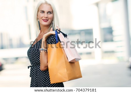 Image of girl with purchases