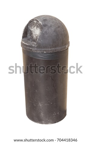 brown plastic trash isolated on white background