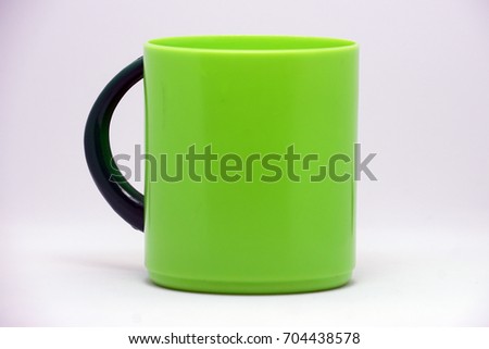 Green cartoon design cup for kids