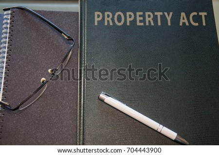 property act kept in green hard cover