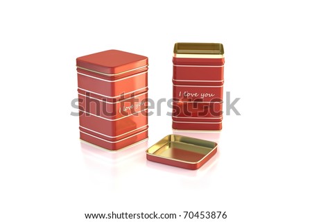 red tea valentin box