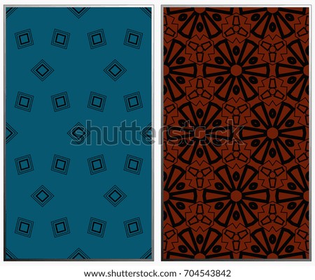 Vector monochrome seamless patterns set. Abstract background. Geometric seamless pattern in modern stylish. Vector seamless pattern