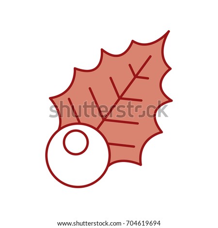 christmas decorative leaf icon