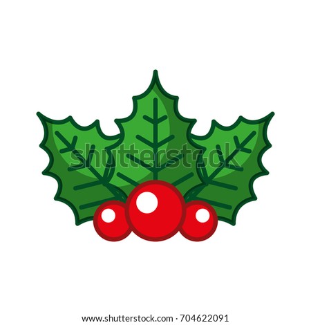 christmas decorative leaf icon